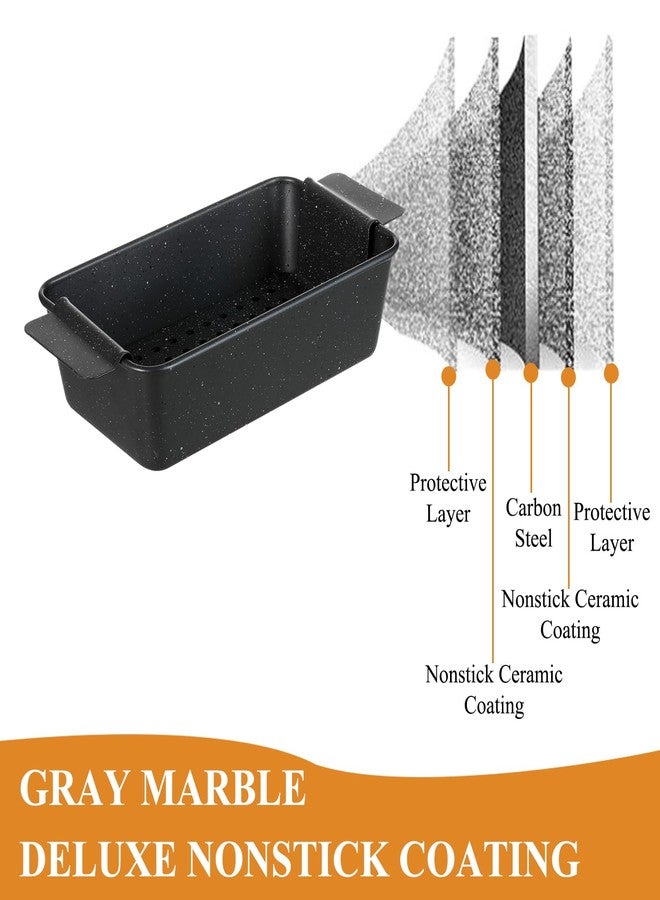 Walooza 9x5 Meatloaf Pan with Drain Tray, Heavy-Gauge Carbon Steel Nonstick Loaf Pan for Baking Bread, Oven-Safe Healthy Baking Pan for Meatloaf, Banana Bread, Sandwich Bread - Image 3